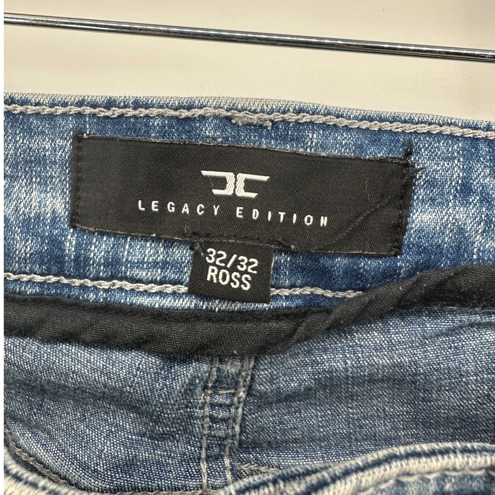 Jordan Craig Legacy Edition Ross Distressed Slim Fit Jeans Light Wash Blue 32x32 - Picture 3 of 7